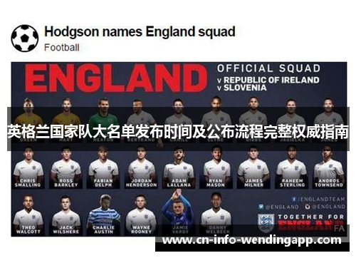 英格兰国家队大名单发布时间及公布流程完整权威指南 英格兰国家队大名单发布时间及公布流程完整权威指南